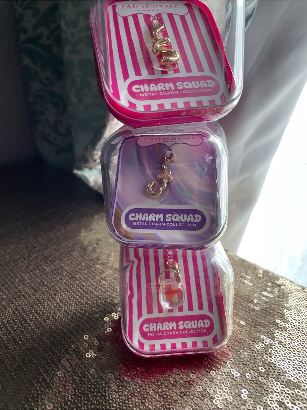 NWT FAO Schwarz Whimsical three CHARMS